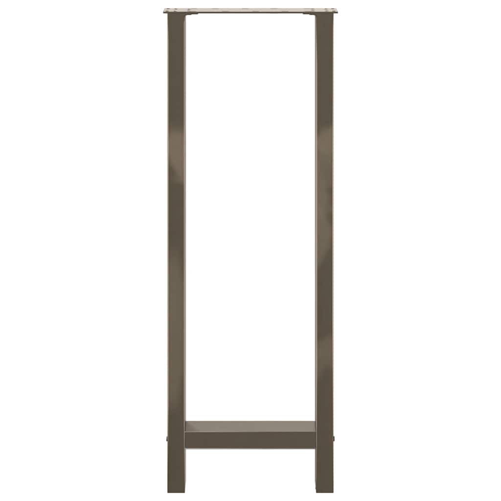 Noge za barski stol Prirodni čelik 2 kom 50 x (110-111) cm Čelik