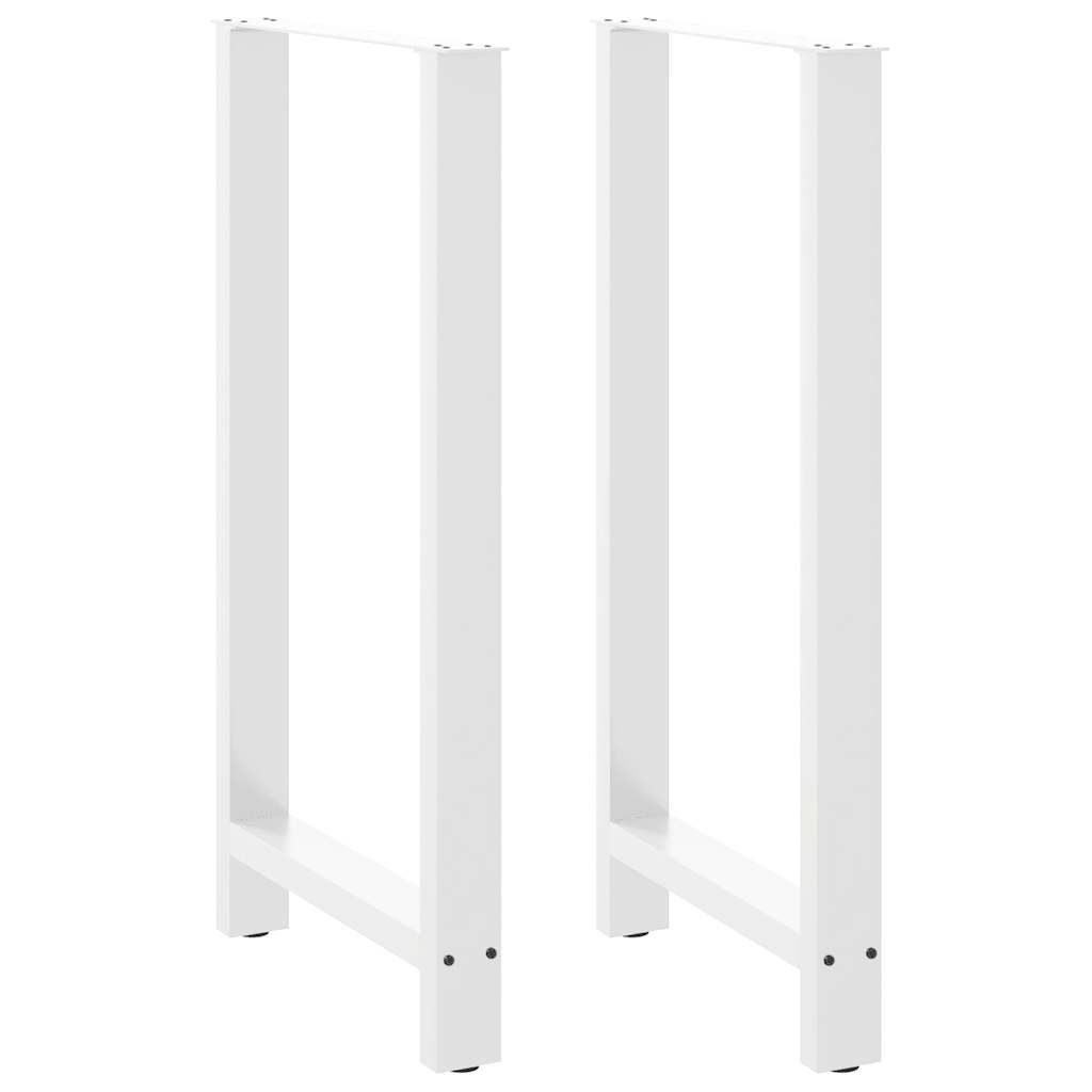 Noge za barski stol Bijele 2 kom 60 x (110-111) cm Čelične