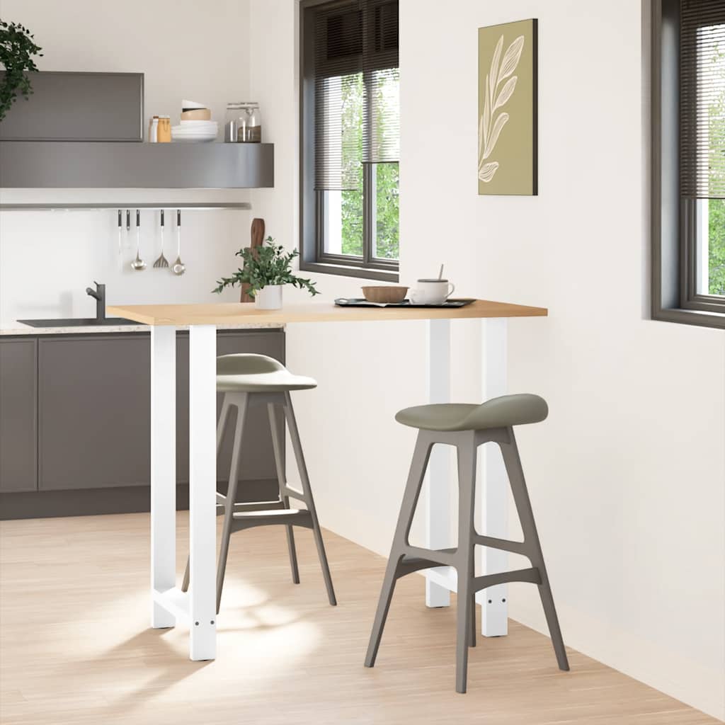 Noge za barski stol Bijele 2 kom 60 x (110-111) cm Čelične