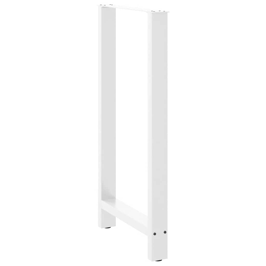 Noge za barski stol Bijele 2 kom 60 x (110-111) cm Čelične