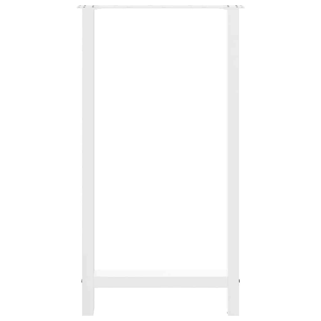 Noge za barski stol Bijele 2 kom 60 x (110-111) cm Čelične
