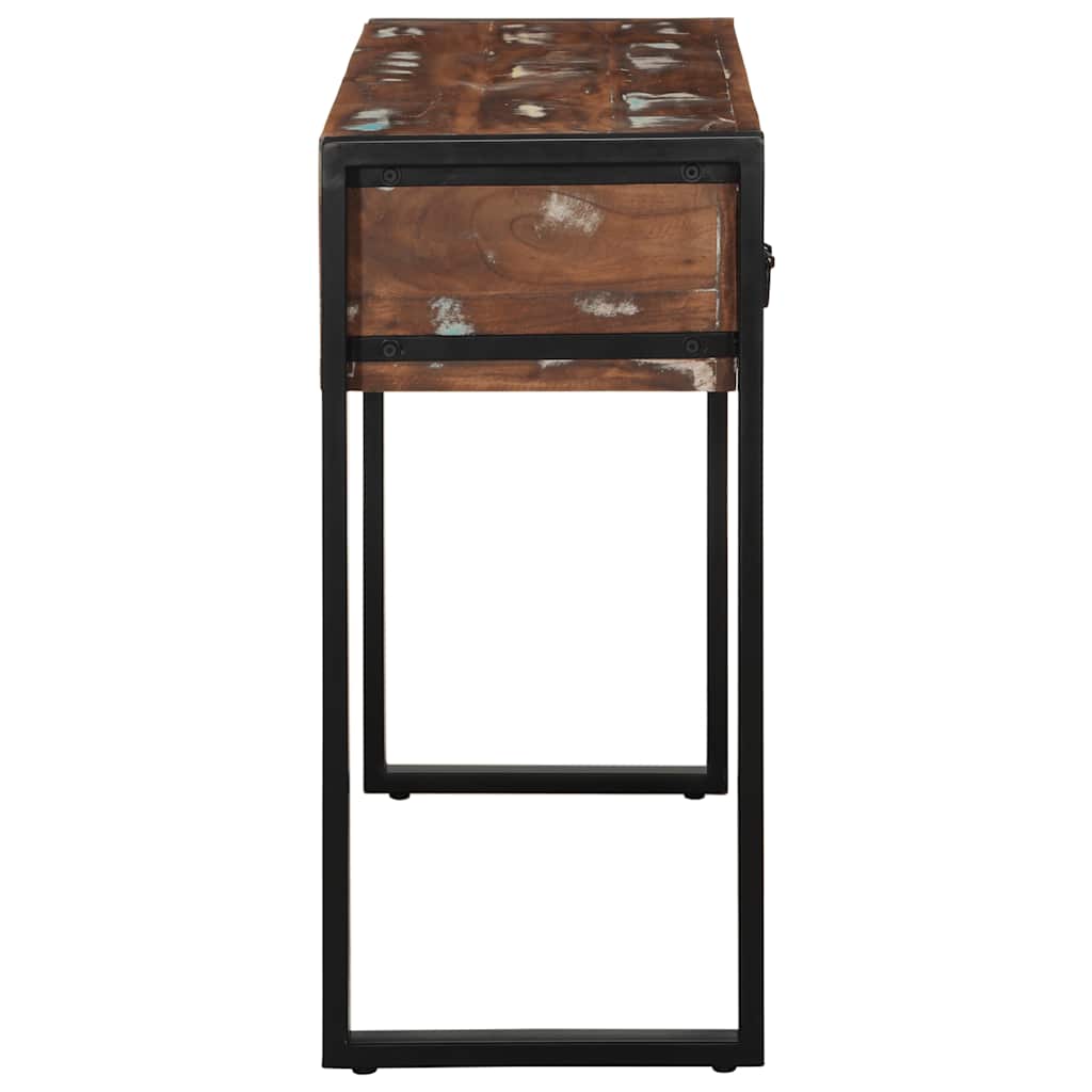 Konzolni stol Višebojni 100x35x75 cm puno drvo obrađeno