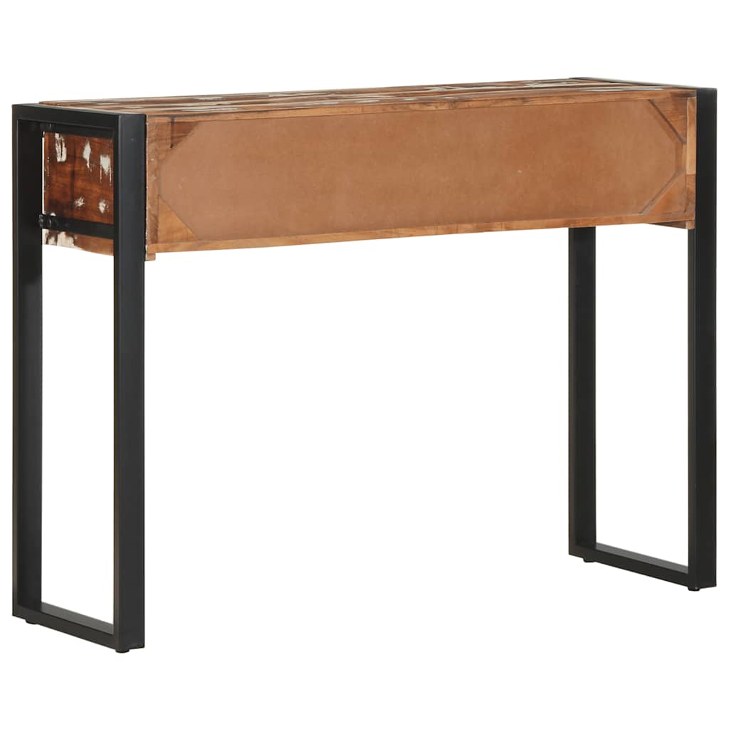Konzolni stol Višebojni 100x35x75 cm puno drvo obrađeno