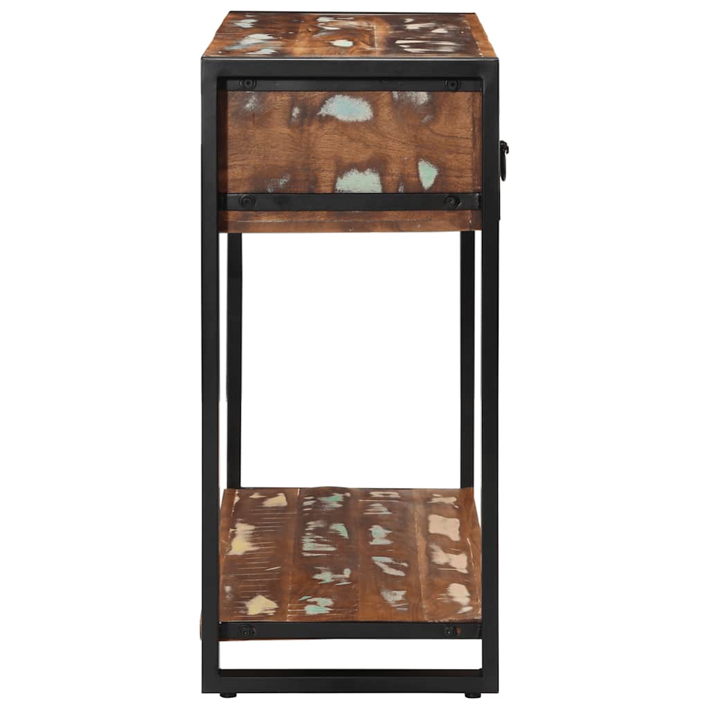 Konzolni stol Višebojni 100x35x75 cm puno drvo obrađeno
