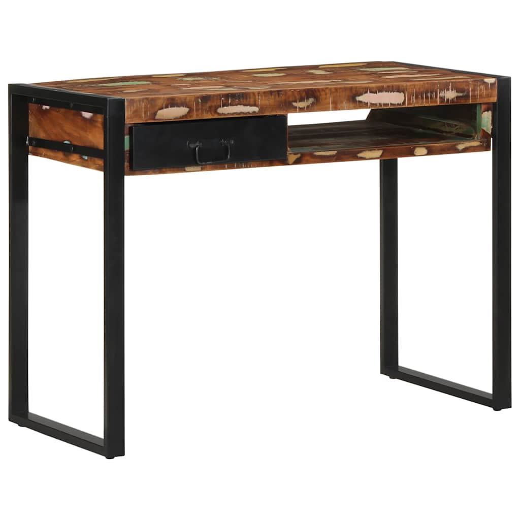 Višebojni radni stol 100x50x75 cm Obrađeno puno drvo