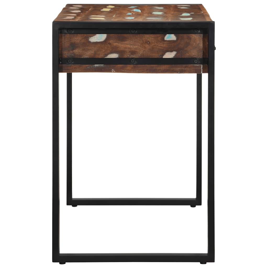 Višebojni radni stol 100x50x75 cm Obrađeno puno drvo