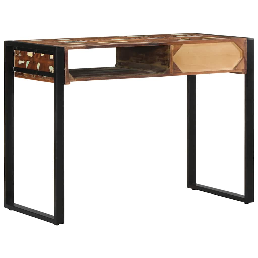 Višebojni radni stol 100x50x75 cm Obrađeno puno drvo