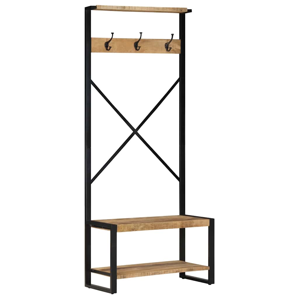 Stalak za odjeću 80x40x190 cm Puno grubo drvo Mango