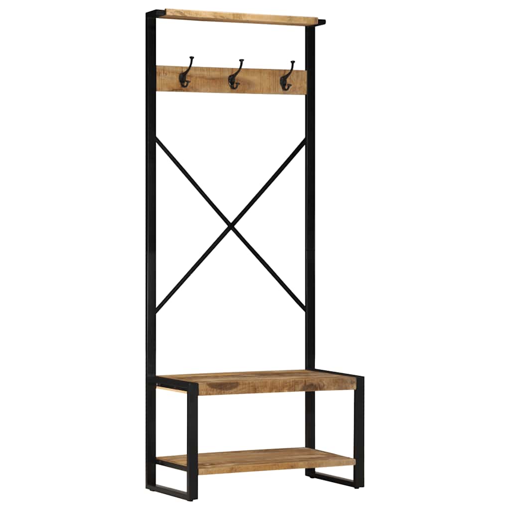 Stalak za odjeću 80x40x190 cm Puno grubo drvo Mango