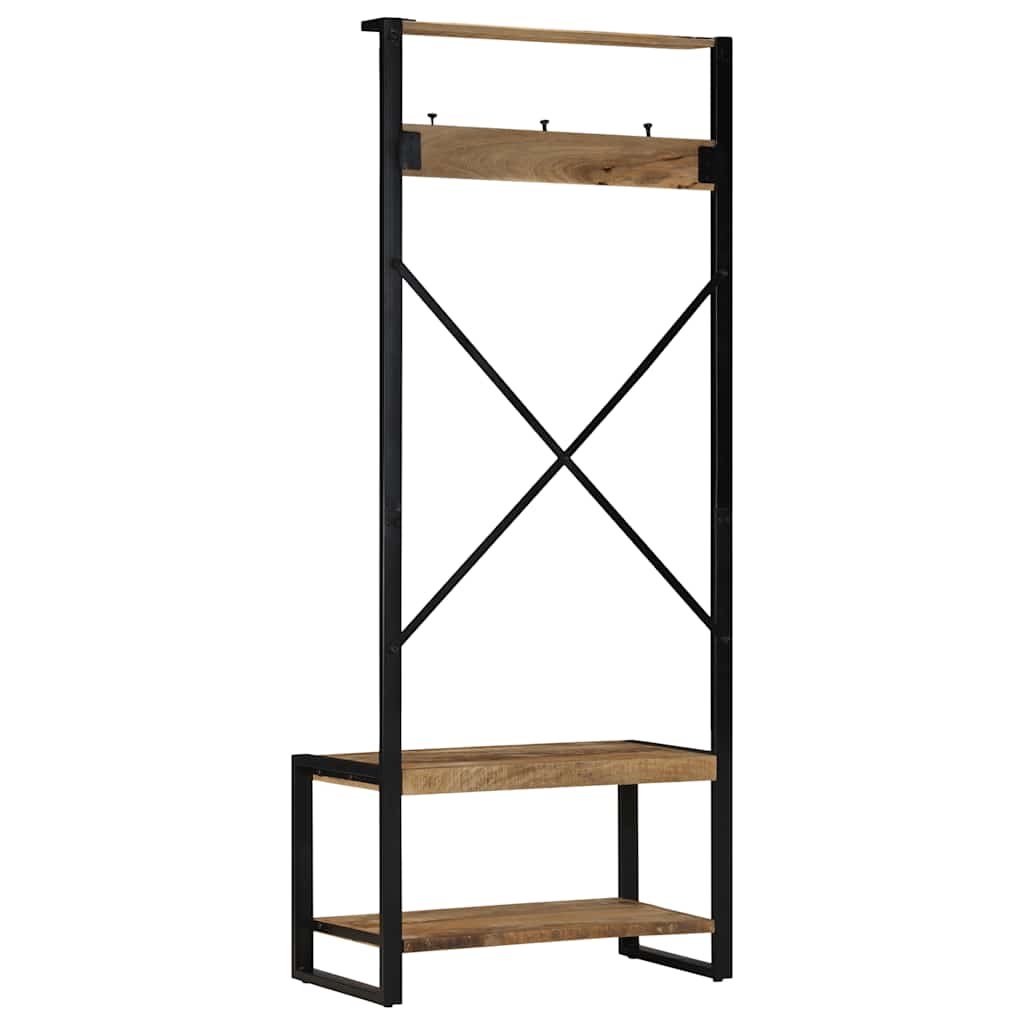 Stalak za odjeću 80x40x190 cm Puno grubo drvo Mango