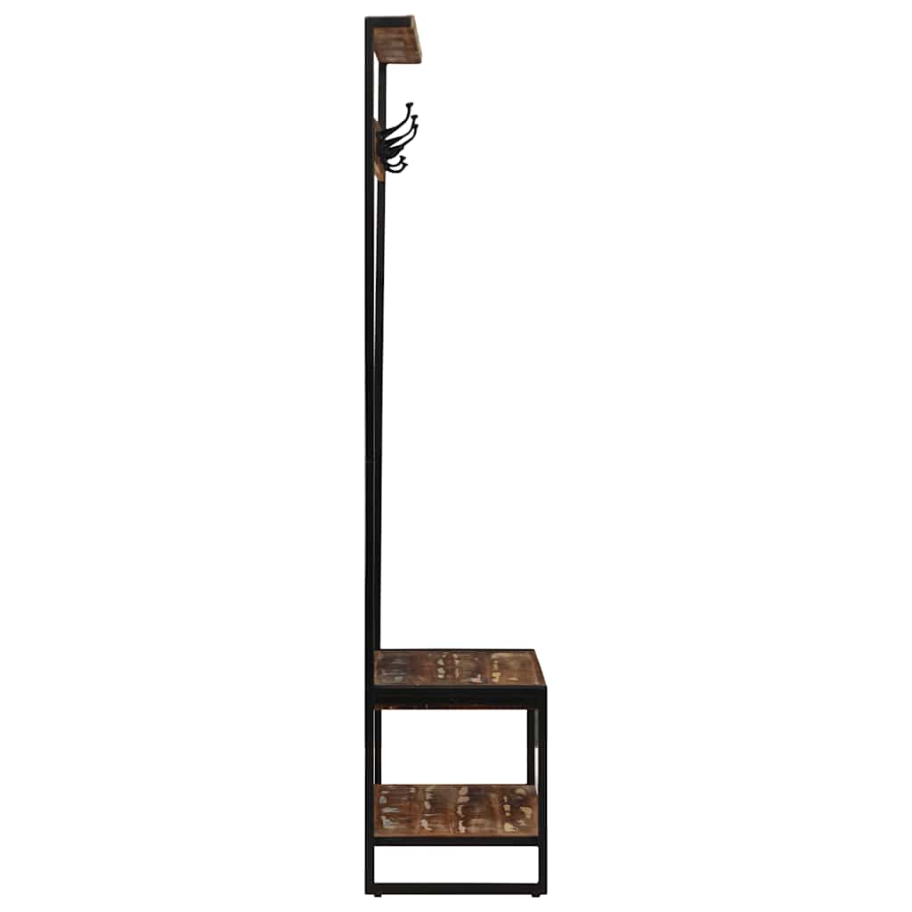 Stalak za odjeću Višebojni 80x40x190 cm puno drvo obrađeno