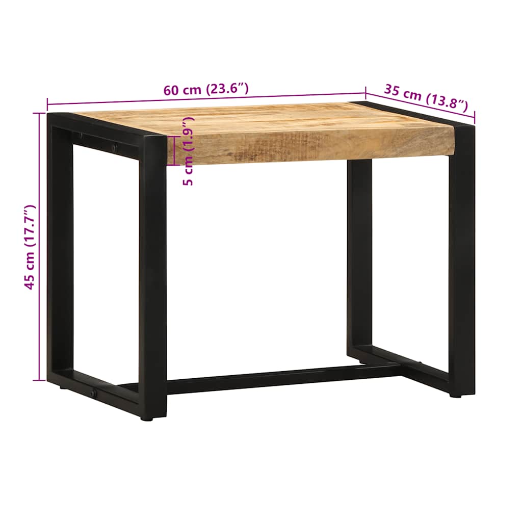 Klupa 60x35x45 cm Puno grubo drvo Mango