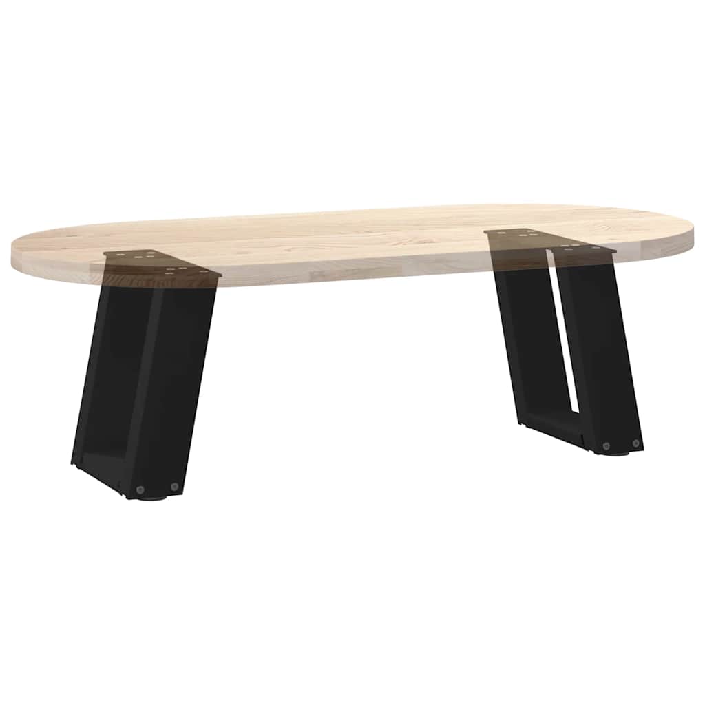 Noge za klub stolić U-oblik 2 kom Crne 30 x (30-31) cm Čelik