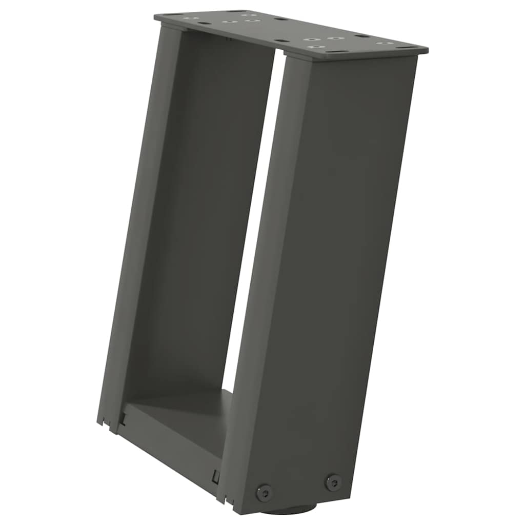 Noge za klub stolić U-oblik 2 kom antracit 30 x (30-31) cm čelik