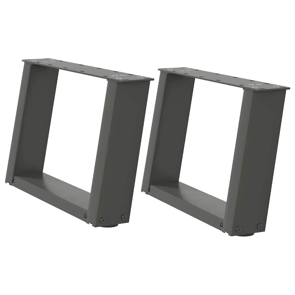 Noge za klub stolić U-oblik 2 kom antracit 40 x (30-31) cm čelik