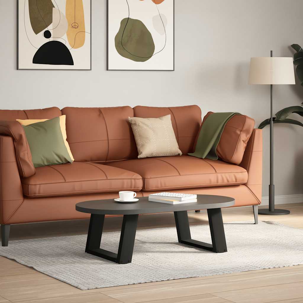 Noge za klub stolić U-oblik 2 kom Crne 50 x (30-31) cm Čelik