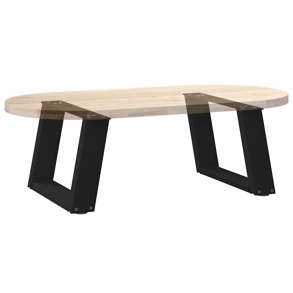 Noge za klub stolić U-oblik 2 kom Crne 50 x (30-31) cm Čelik