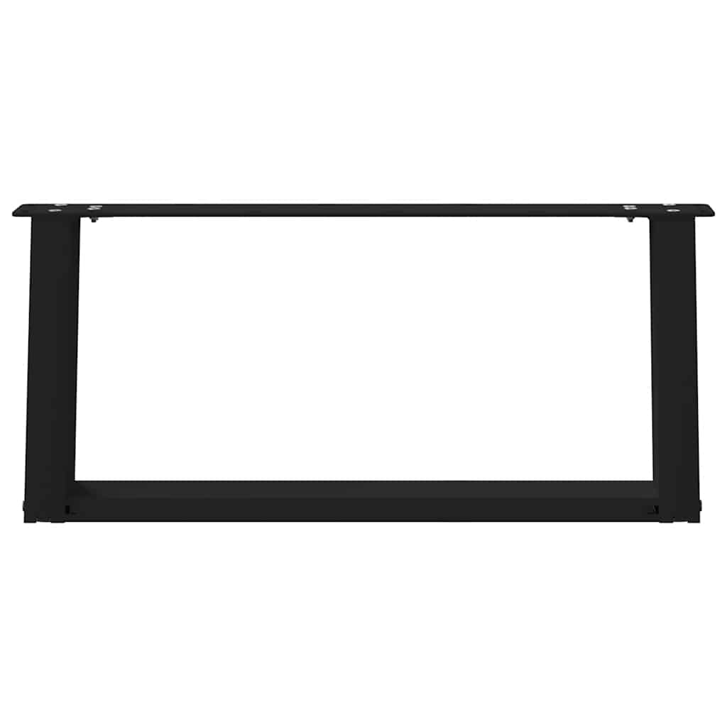 Noge za klub stolić U-oblik 2 kom Crne 60 x (30-31) cm Čelik