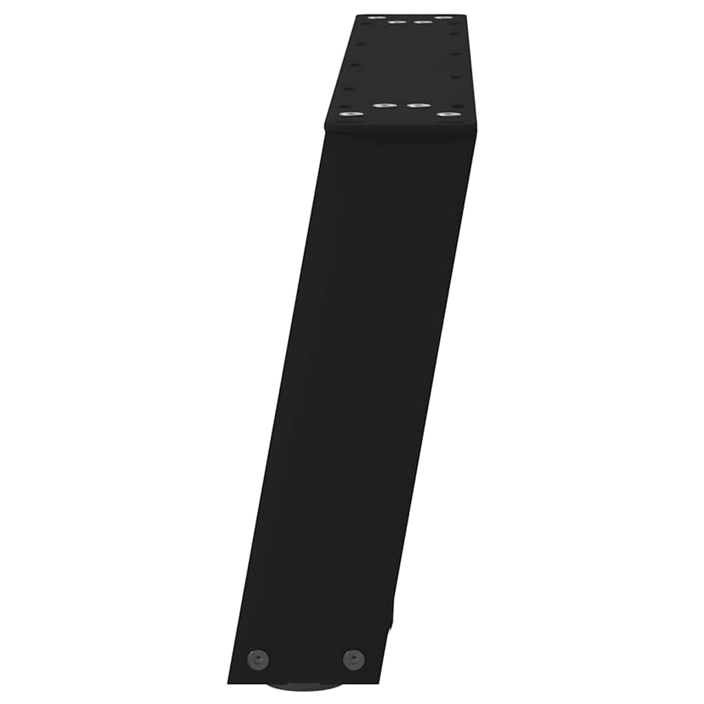 Noge za klub stolić U-oblik 2 kom Crne 60 x (30-31) cm Čelik