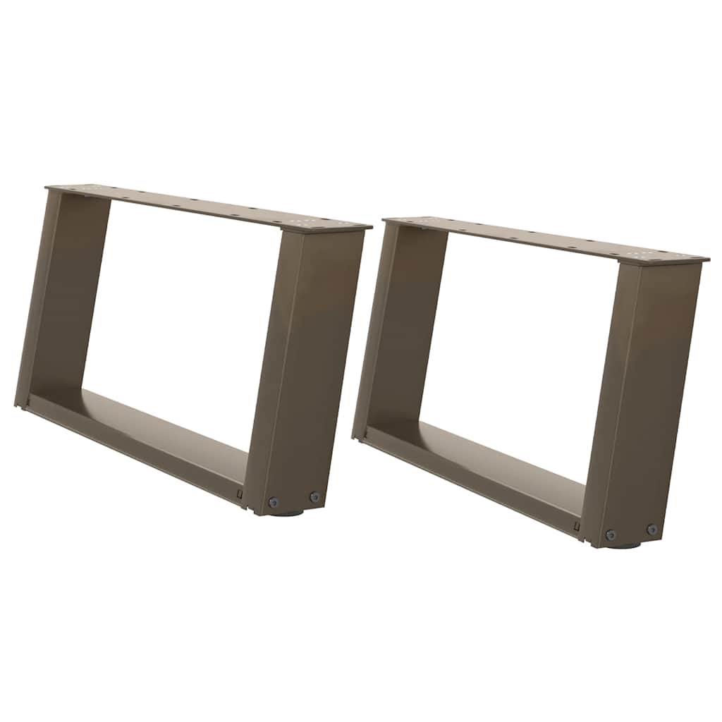 Noge za klub stolić U-oblik 2 kom Prirodni čelik 60 x (30-31) cm Čelik