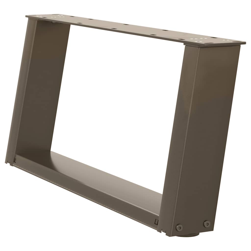 Noge za klub stolić U-oblik 2 kom Prirodni čelik 60 x (30-31) cm Čelik