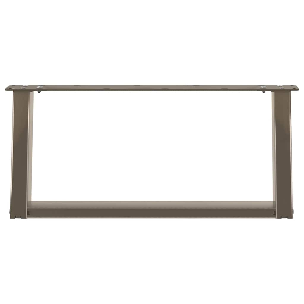 Noge za klub stolić U-oblik 2 kom Prirodni čelik 60 x (30-31) cm Čelik