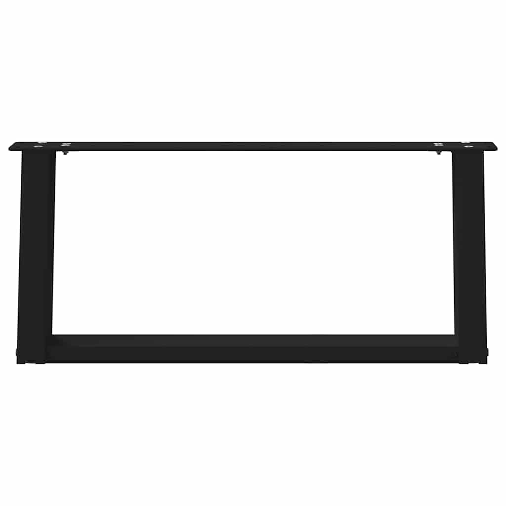 Noge za klub stolić U-oblik 2 kom Crne 70 x (30-31) cm Čelik