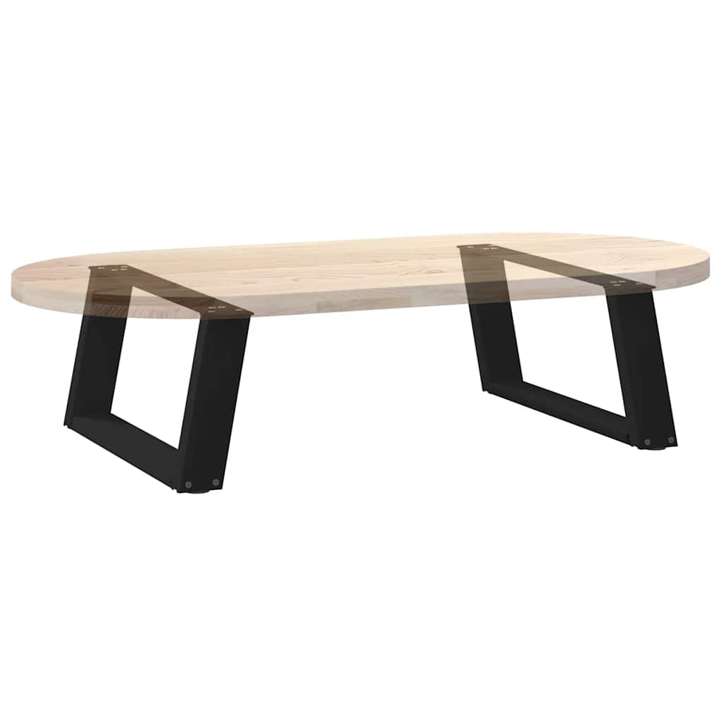 Noge za klub stolić U-oblik 2 kom Crne 70 x (30-31) cm Čelik