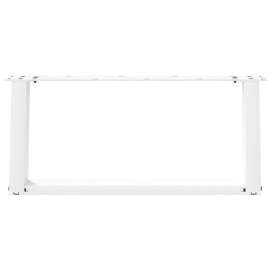 Noge za klub stolić U-oblik 2 kom Bijele 70 x (30-31) cm Čelik