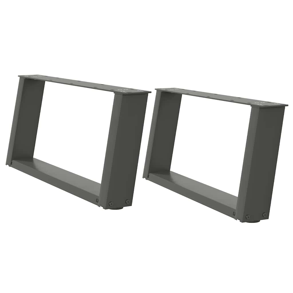 Noge za klub stolić U-oblik 2 kom antracit 70 x (30-31) cm čelik