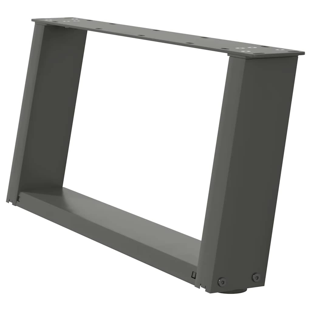 Noge za klub stolić U-oblik 2 kom antracit 70 x (30-31) cm čelik