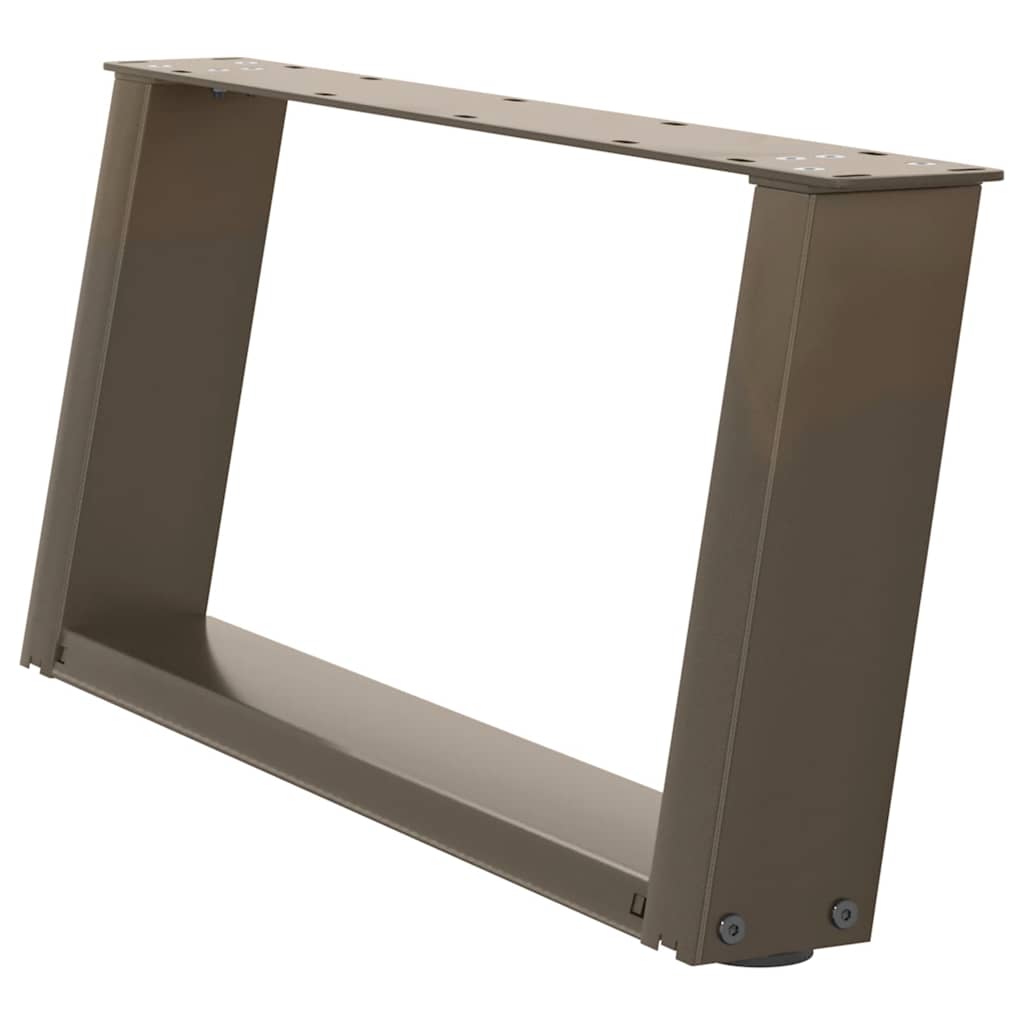 Noge za klub stolić U-oblik 2 kom Prirodni čelik 70 x (30-31) cm Čelik