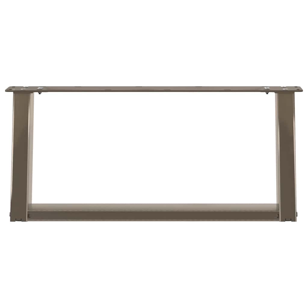 Noge za klub stolić U-oblik 2 kom Prirodni čelik 70 x (30-31) cm Čelik
