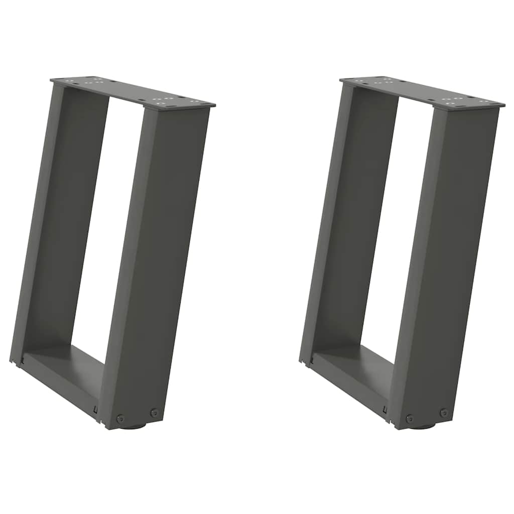 Noge za klub stolić U-oblik 2 kom antracit 28 x (42-43) cm čelik