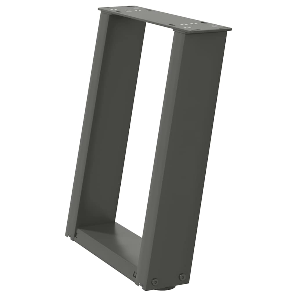 Noge za klub stolić U-oblik 2 kom antracit 28 x (42-43) cm čelik