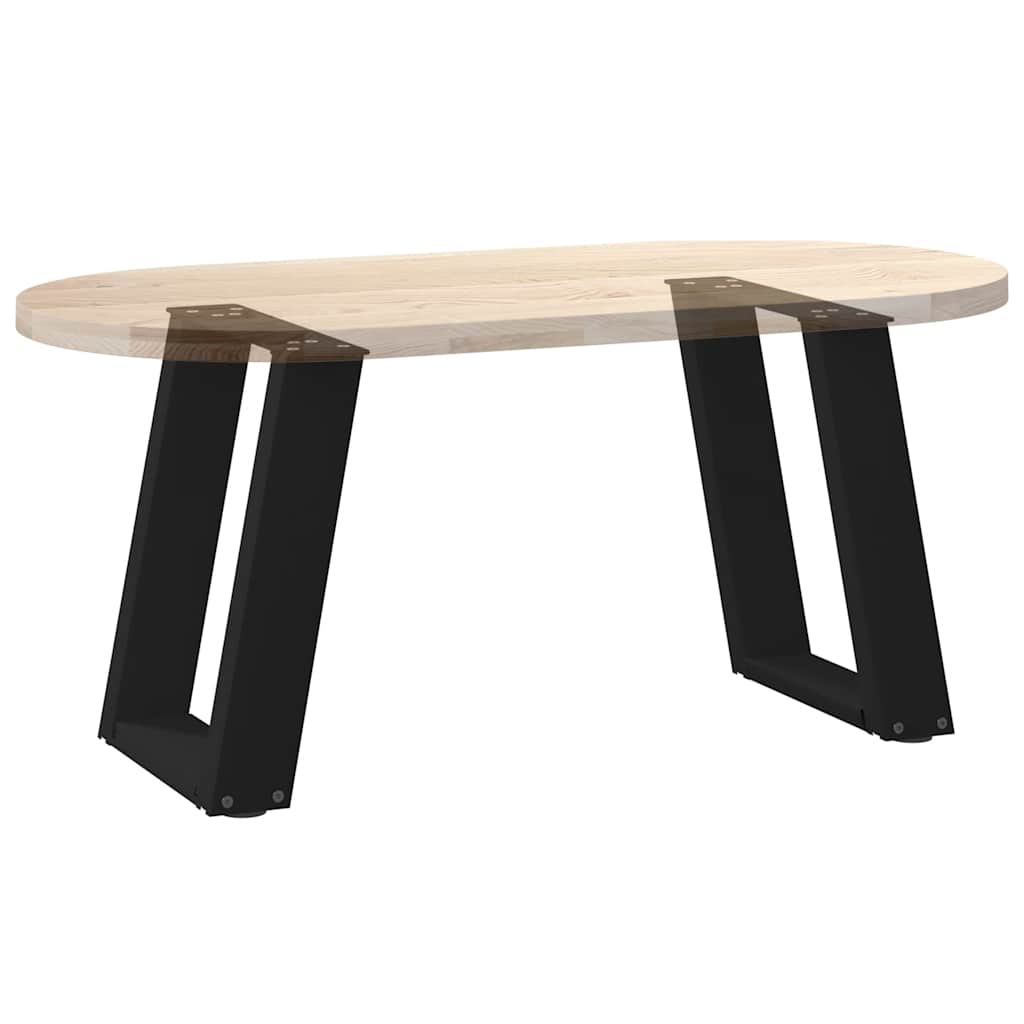 Noge za klub stolić U-oblik 2 kom Crne 38 x (42-43) cm Čelik