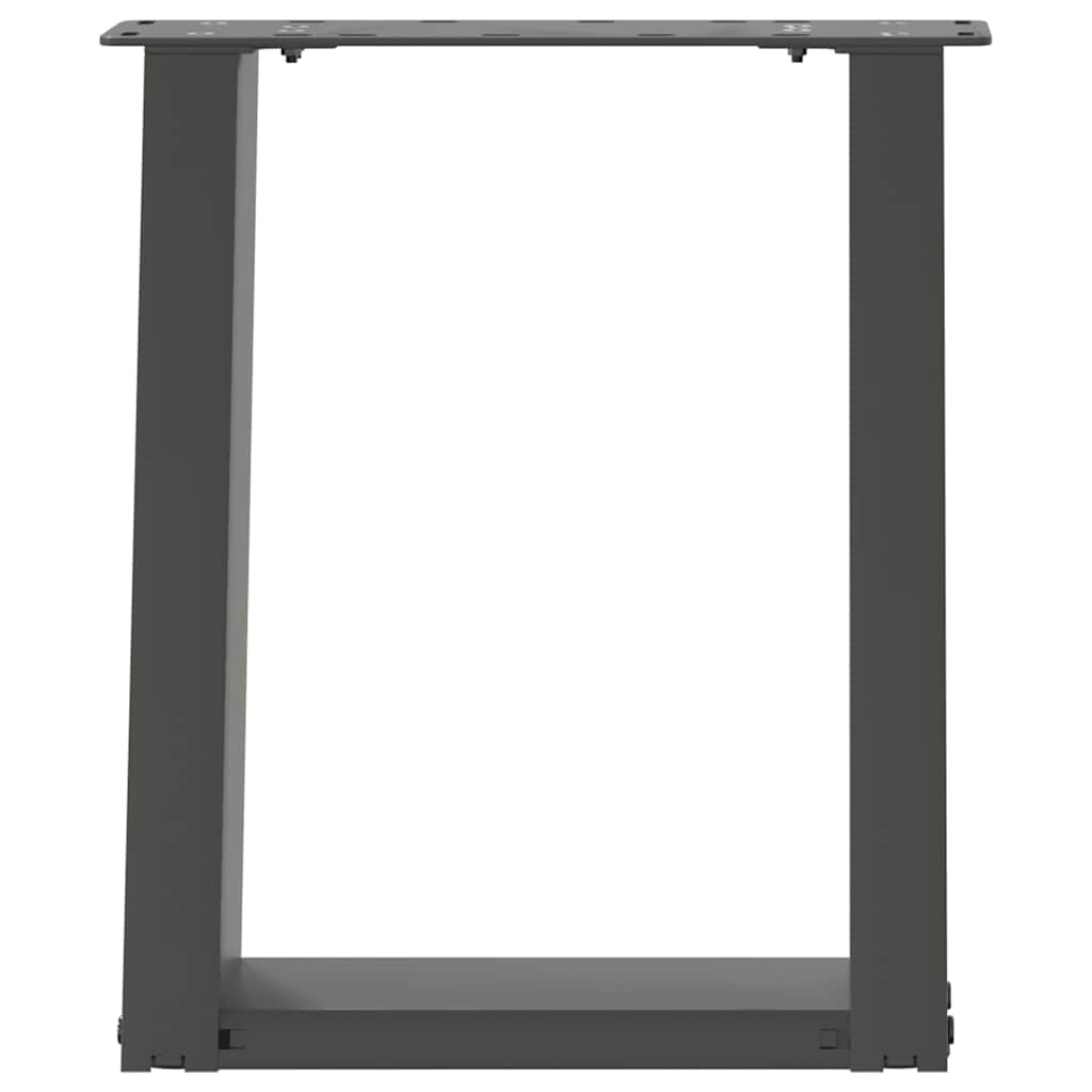 Noge za klub stolić U-oblik 2 kom antracit 38 x (42-43) cm čelik
