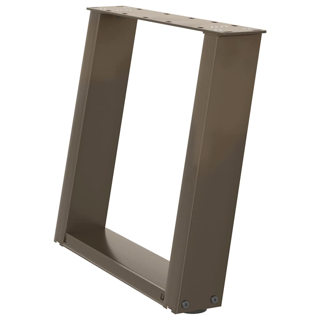 Noge za klub stolić U-oblik 2 kom Prirodni čelik 50 x (42-43) cm Čelik