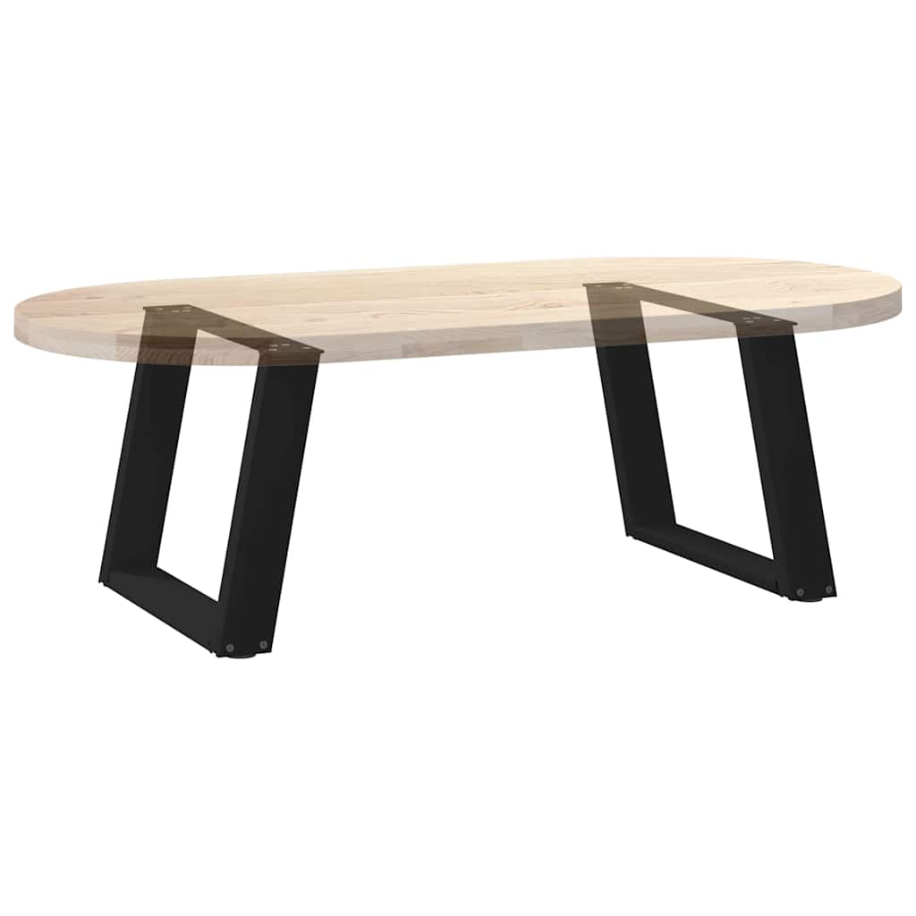 Noge za klub stolić U-oblik 2 kom Crne 70 x (42-43) cm Čelik