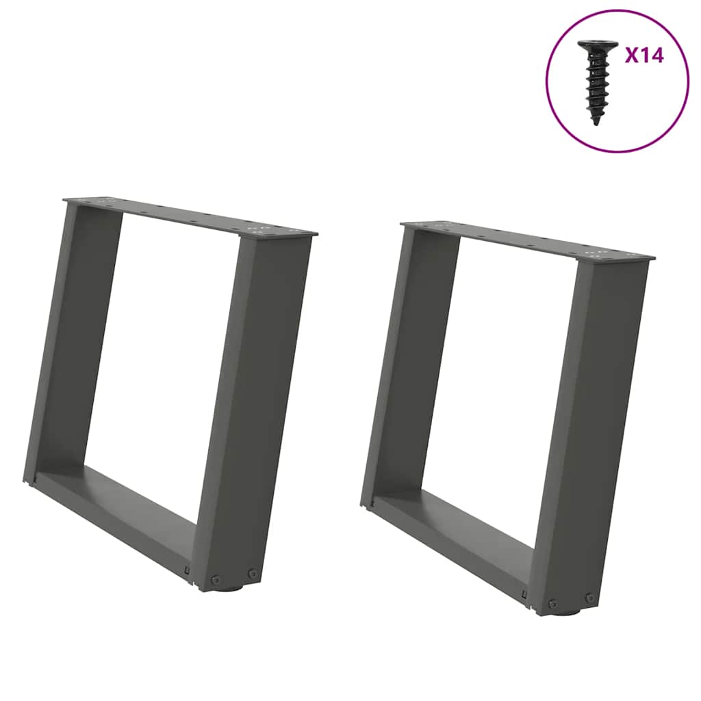 Noge za klub stolić U-oblik 2 kom 50 x (42-43) cm Čelik