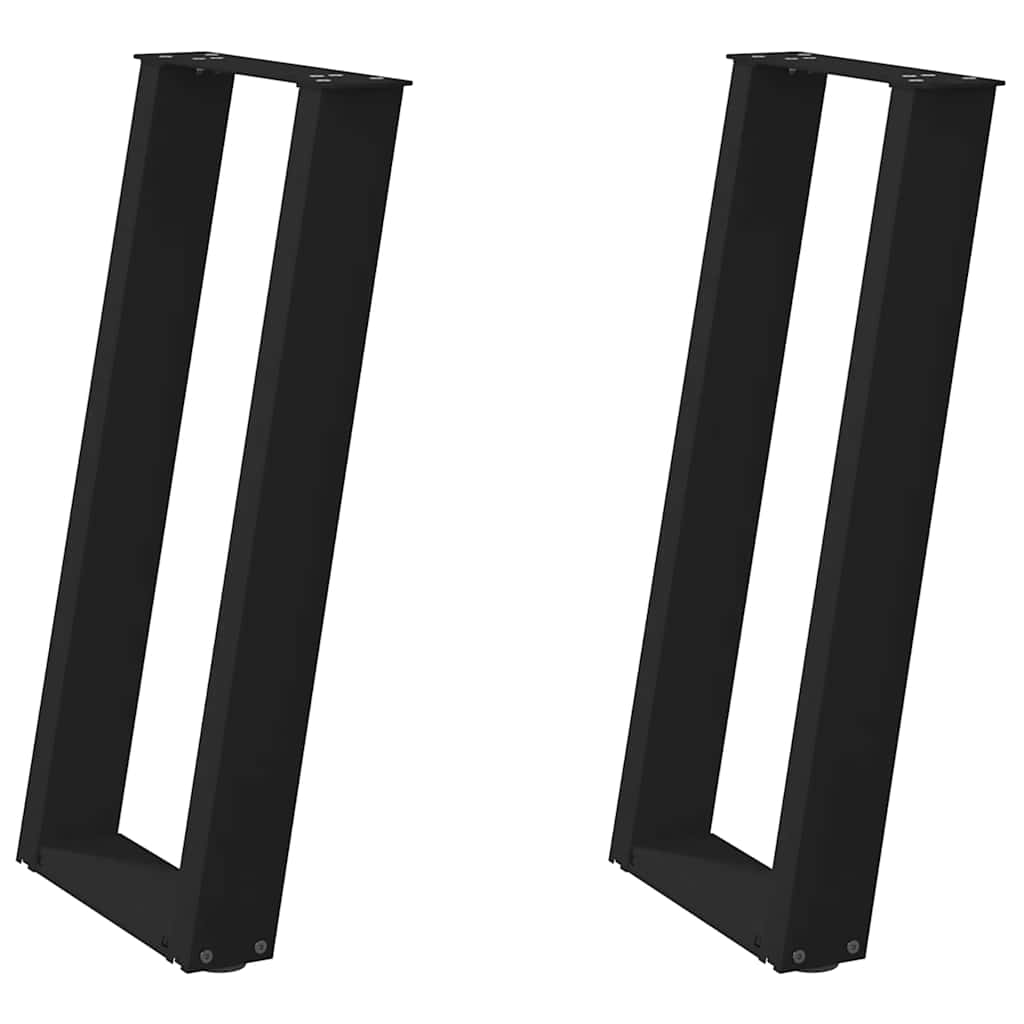 Noge za konzolni stol U-oblik 2 kom Crne 28 x (72-73) cm Čelik