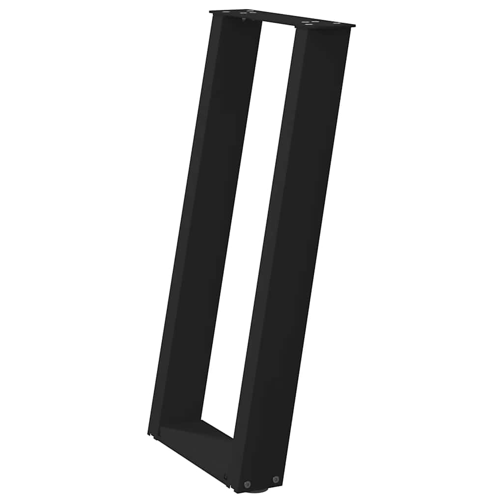 Noge za konzolni stol U-oblik 2 kom Crne 28 x (72-73) cm Čelik