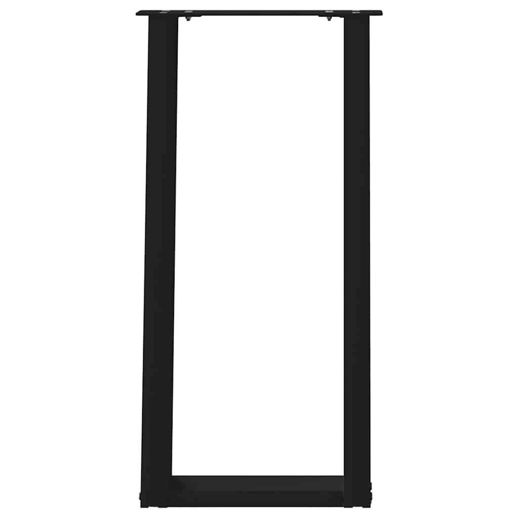Noge za konzolni stol U-oblik 2 kom Crne 28 x (72-73) cm Čelik