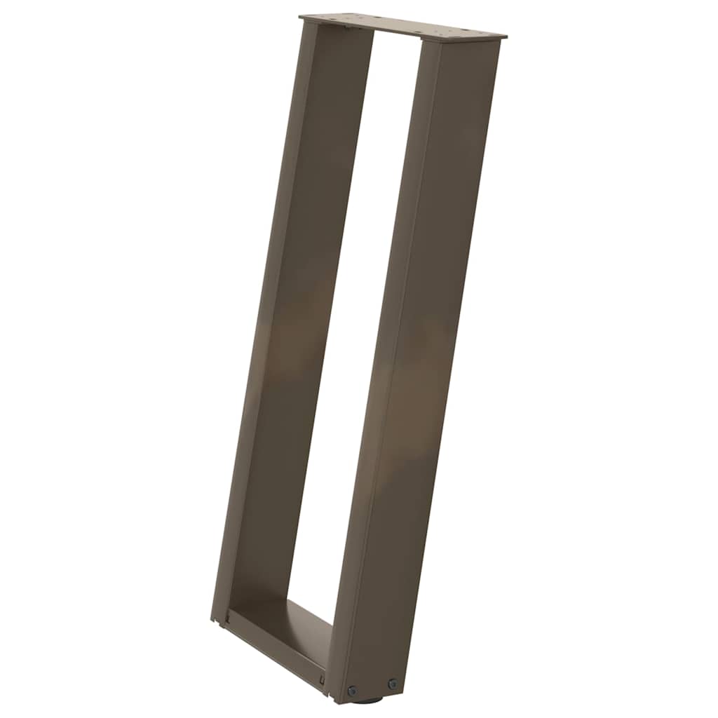 Noge za konzolni stol u obliku slova U, 2 kom, prirodni čelik, 28 x (72-73) cm, čelik