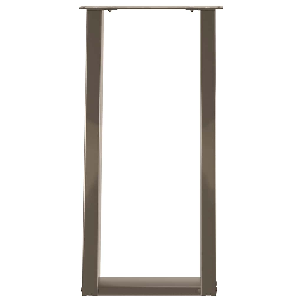 Noge za konzolni stol u obliku slova U, 2 kom, prirodni čelik, 28 x (72-73) cm, čelik