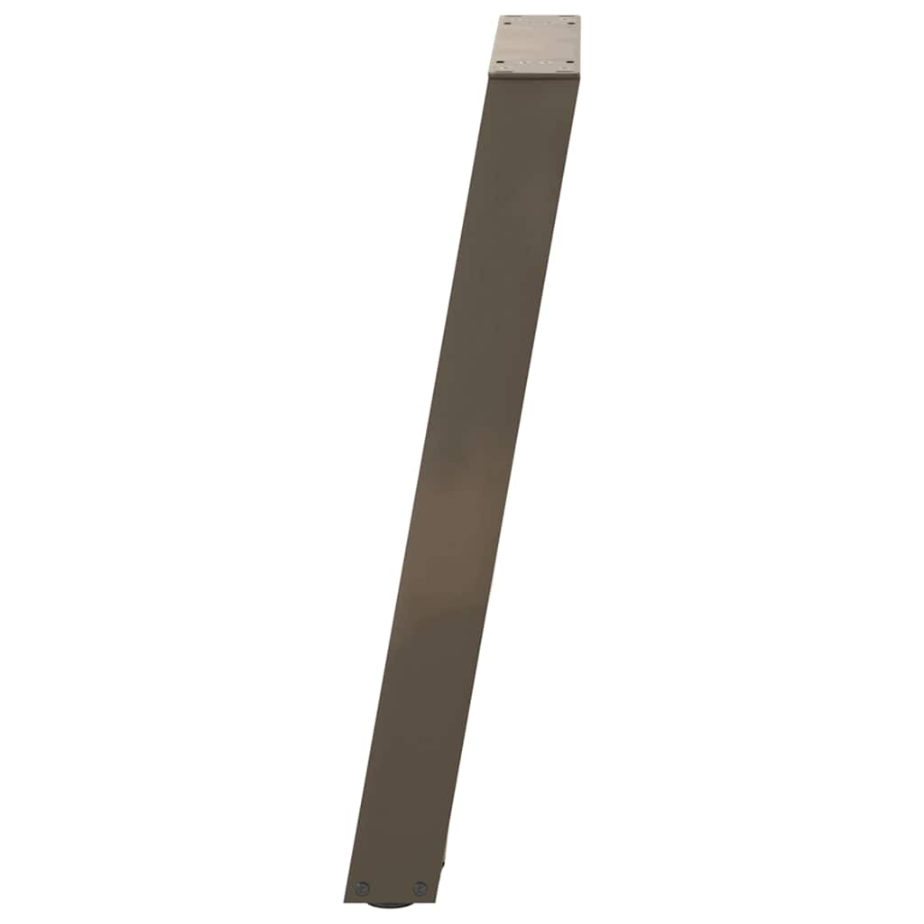 Noge za konzolni stol u obliku slova U, 2 kom, prirodni čelik, 28 x (72-73) cm, čelik