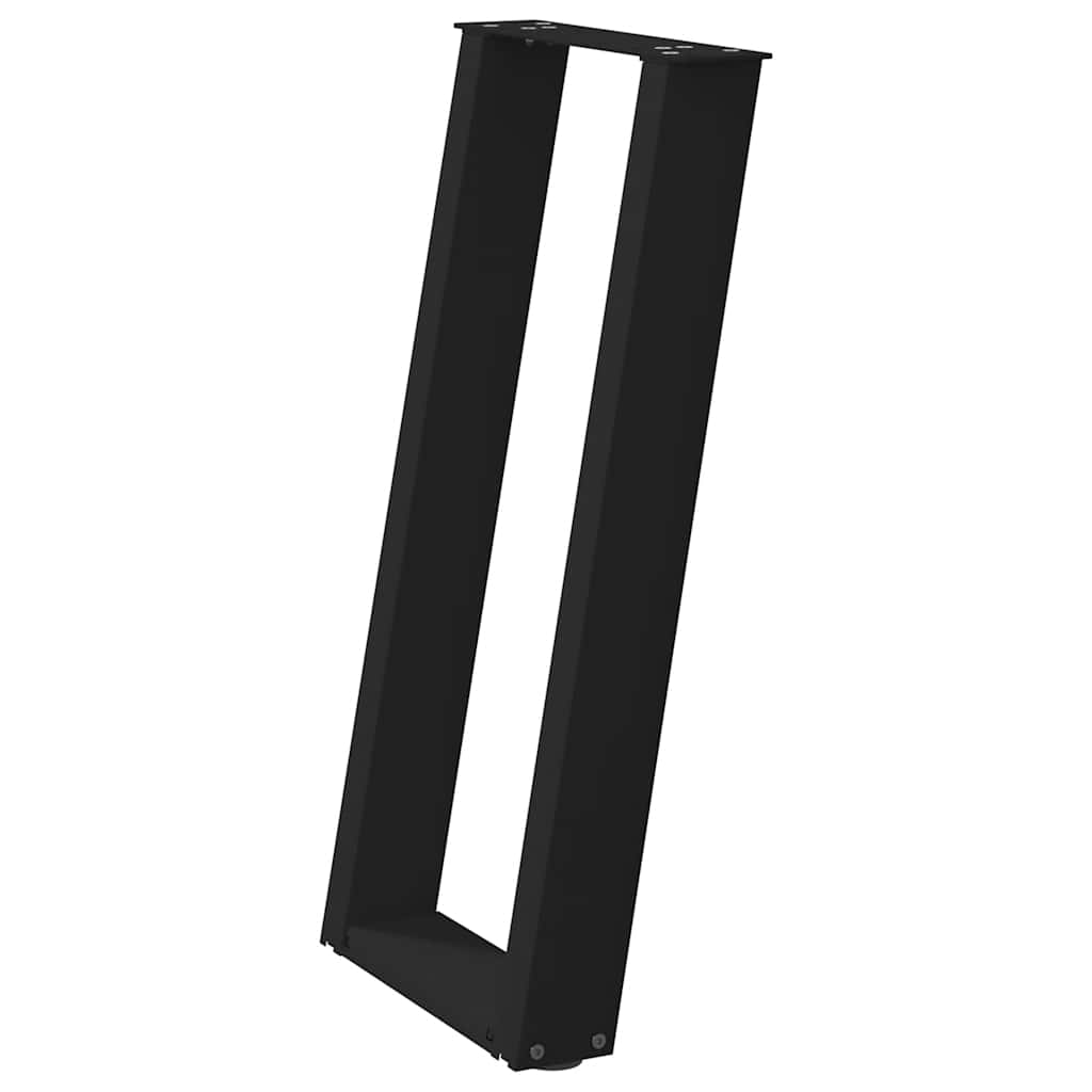 Noge za konzolni stol U-oblik 2 kom Crne 38 x (72-73) cm Čelik