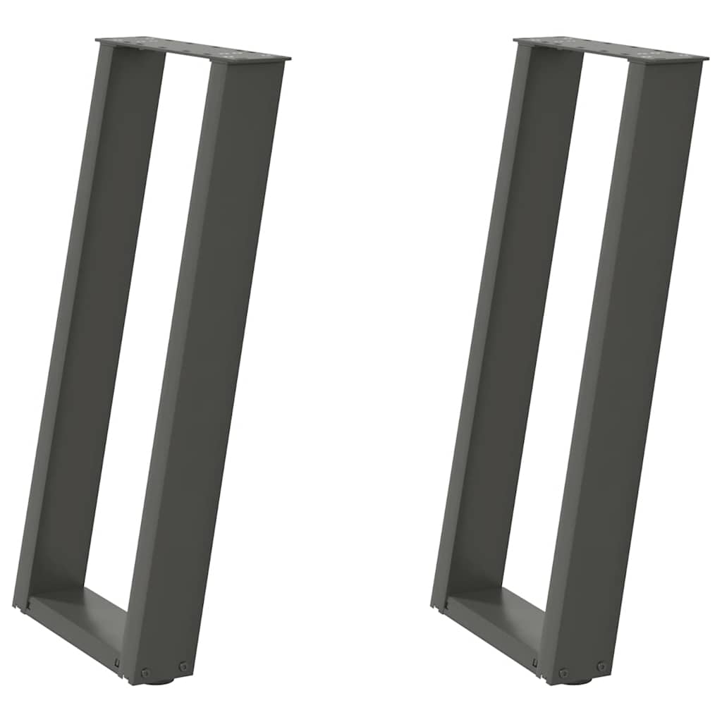 Noge za konzolni stol u obliku slova U, 2 kom, antracit, 38 x (72-73) cm, čelik