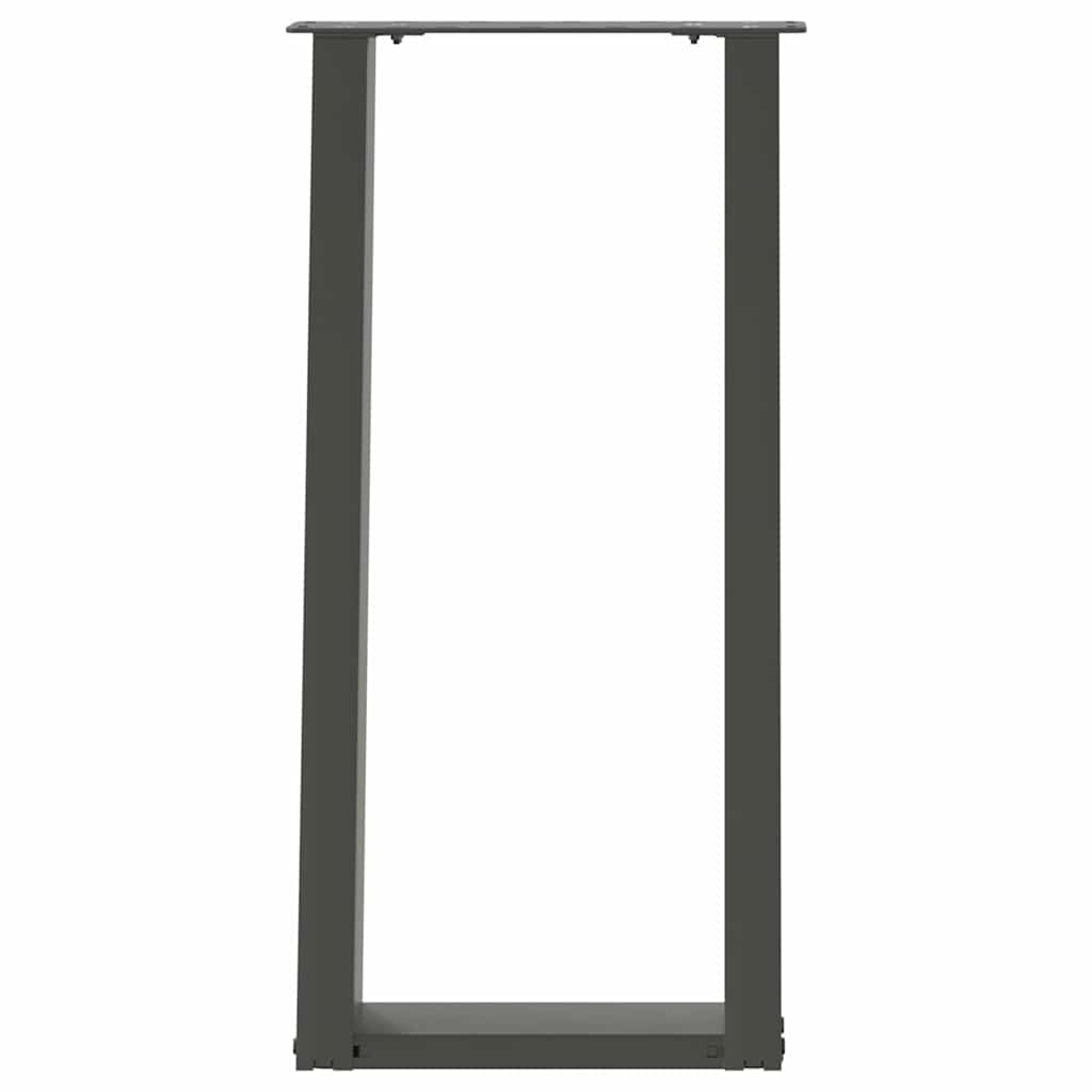 Noge za konzolni stol u obliku slova U, 2 kom, antracit, 38 x (72-73) cm, čelik