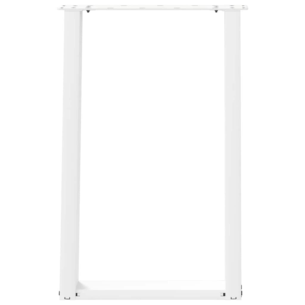 Noge za blagovaonski stol U-oblik 2 kom Bijele 50 x (72-73) cm Čelik